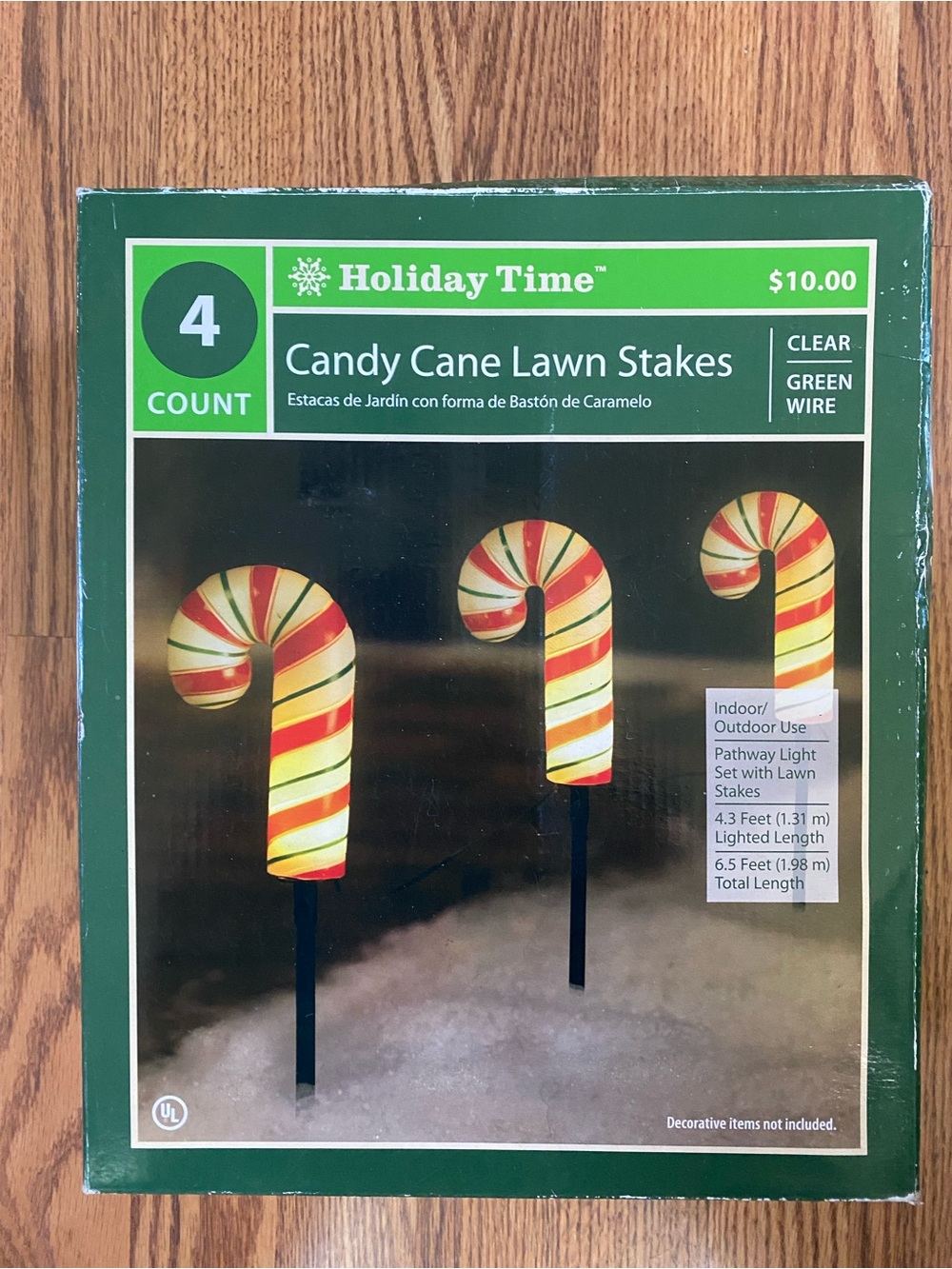 (4) Light up Candy Cane Lawn Stakes
